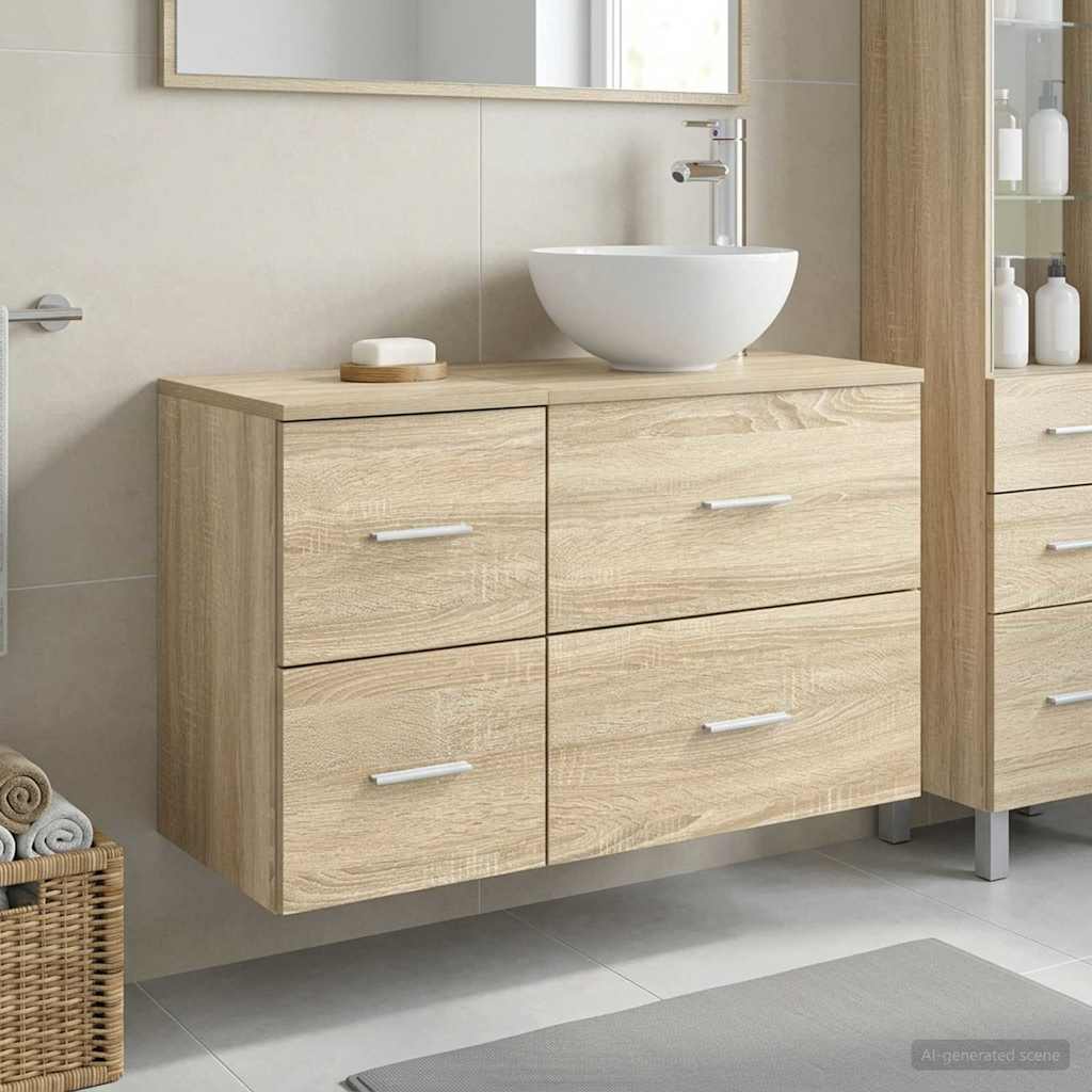 Set namještaja za kupaonicu 2 pcs Hrast sonoma
