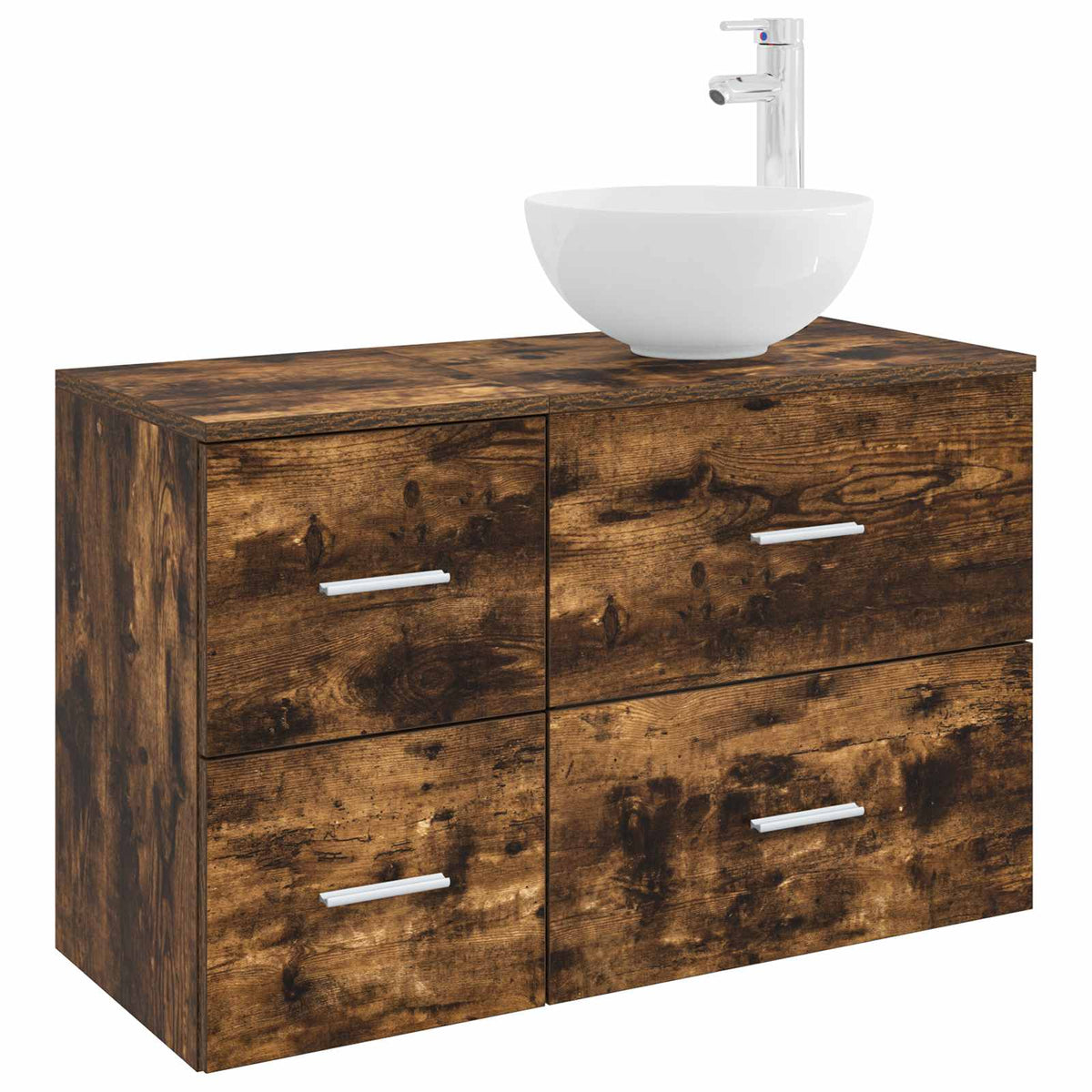 Set namještaja za kupaonicu 2 kom. Dimljeni hrast Smeđa 49,5 x 41 x 80 cm