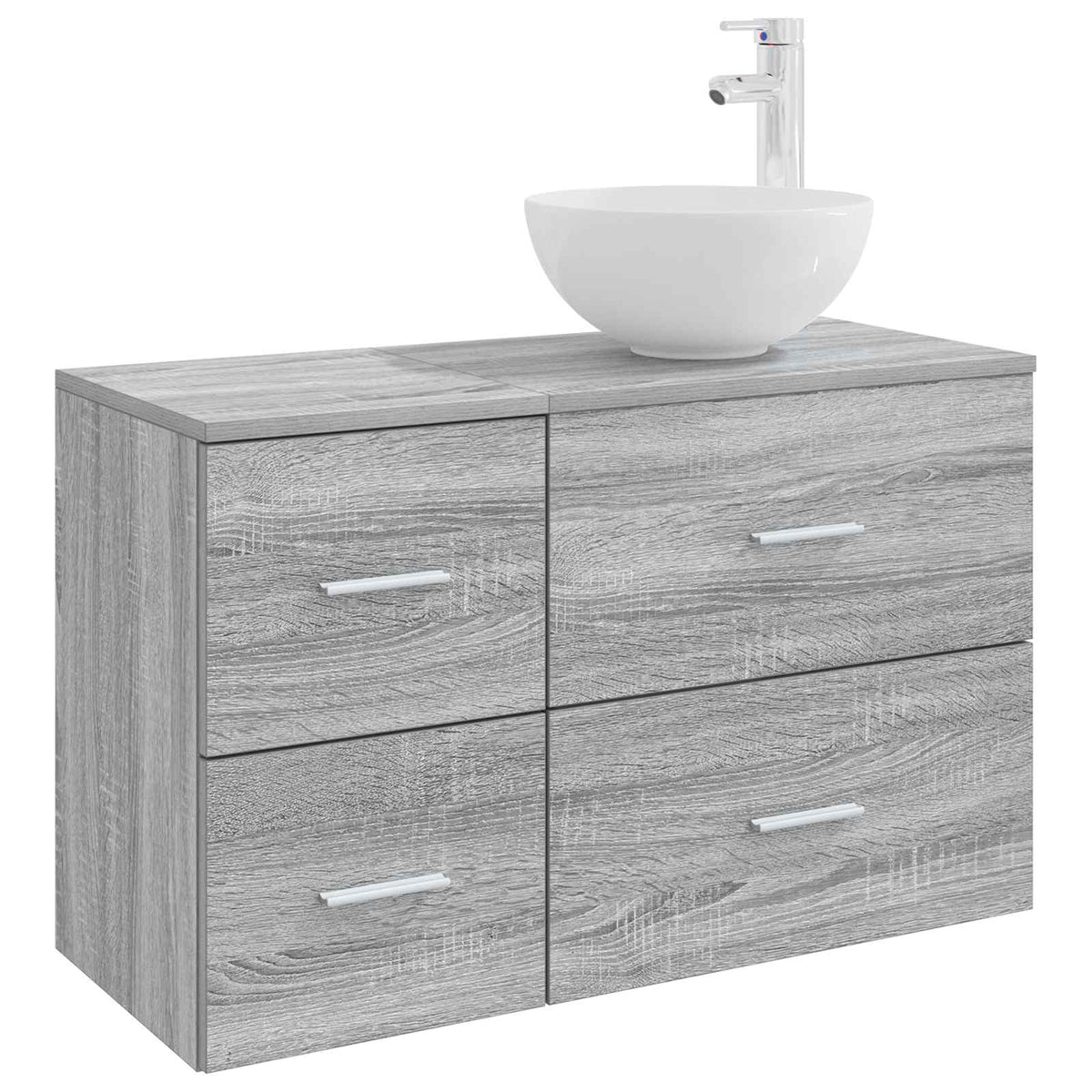 Set namještaja za kupaonicu 2 kom. Siva Sonoma 49,5 x 41 x 80 cm