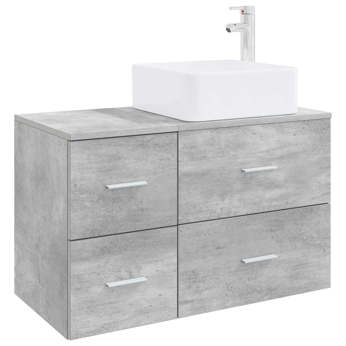 Set namještaja za kupaonicu 2 kom. Betonska siva 59 x 35 x 80 cm