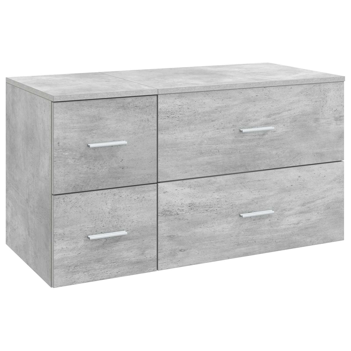 Set namještaja za kupaonicu 2 kom. Betonska siva 62,5 x 44,5 x 50 cm