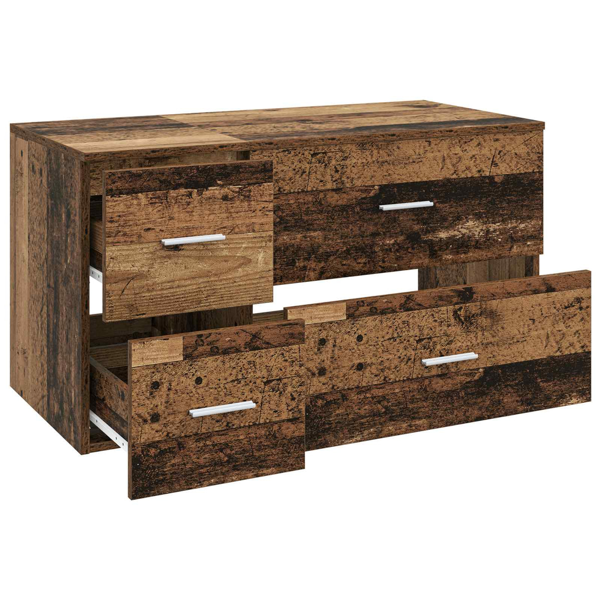 Set namještaja za kupaonicu 2 kom. Staro drvo Konstruirano drvo Smeđa 62,5 x 44,5 x 50 cm