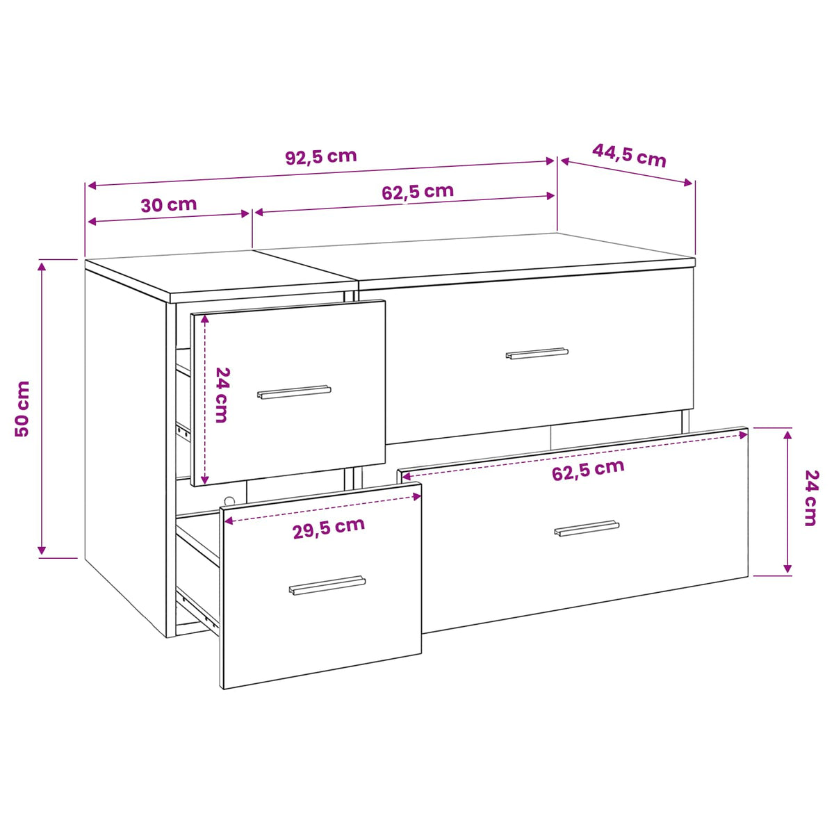 Set namještaja za kupaonicu 2 kom. Staro drvo Konstruirano drvo Smeđa 62,5 x 44,5 x 50 cm