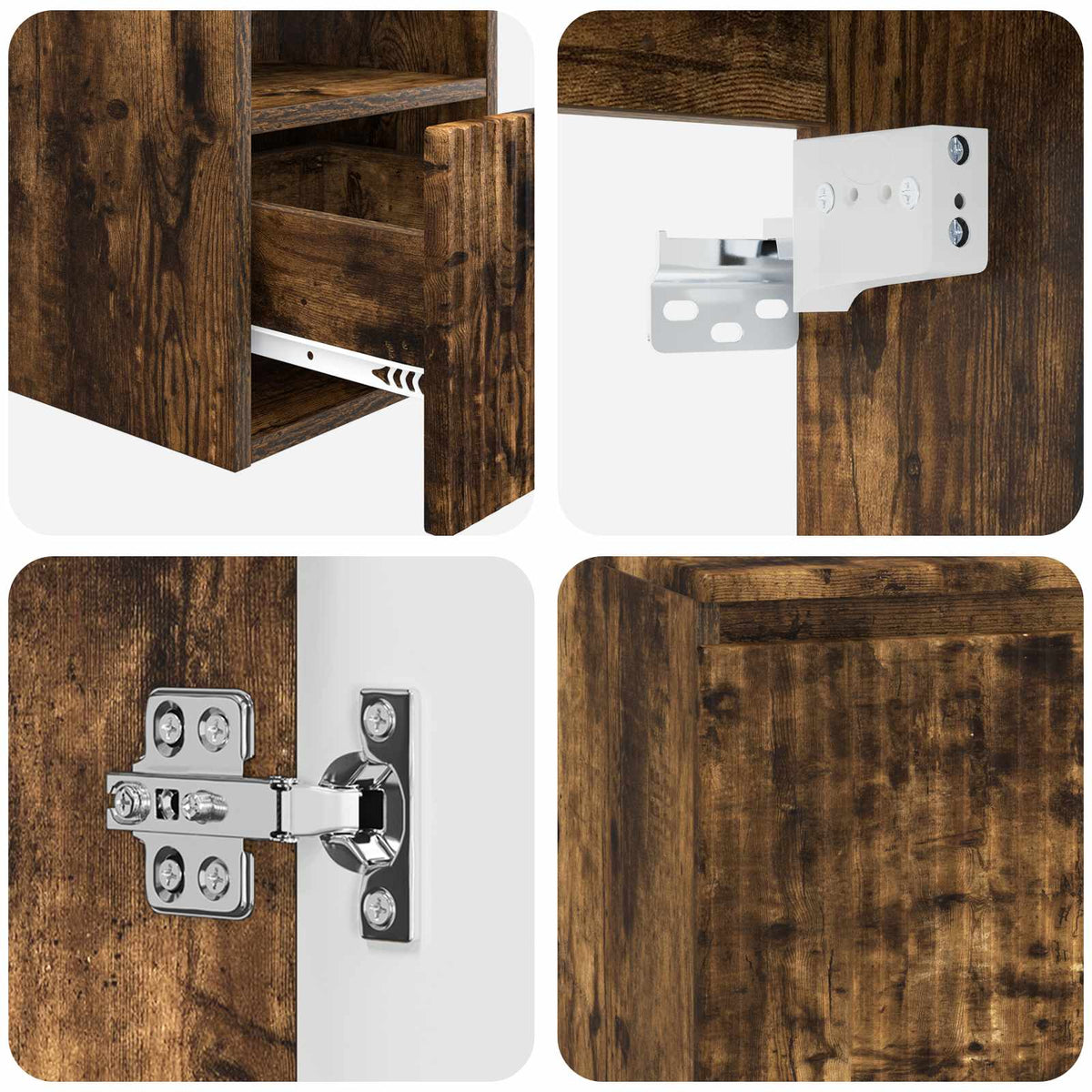 Set namještaja za kupaonicu 2 kom. Dimljeni hrast Smeđa 49,5 x 35 x 80 cm