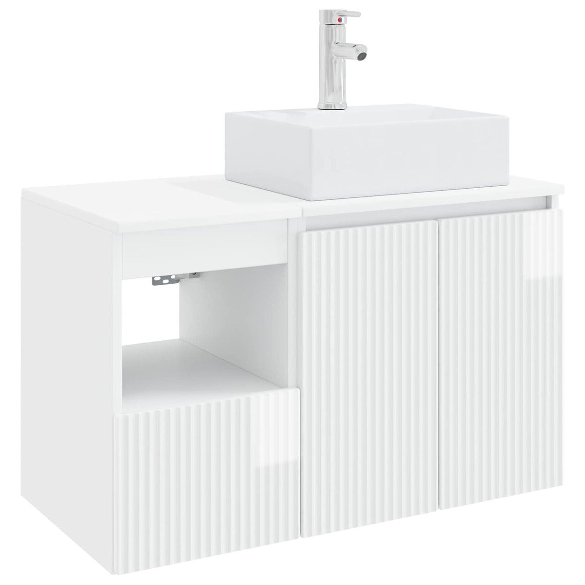 Set namještaja za kupaonicu 2 kom. Bijela visokog sjaja 49,5 x 41 x 79,5 cm