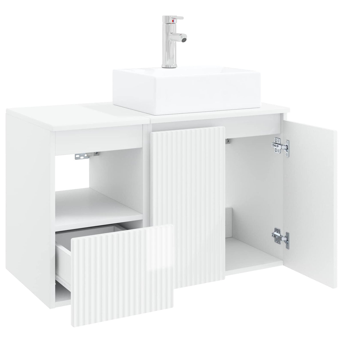 Set namještaja za kupaonicu 2 kom. Bijela visokog sjaja 49,5 x 41 x 79,5 cm