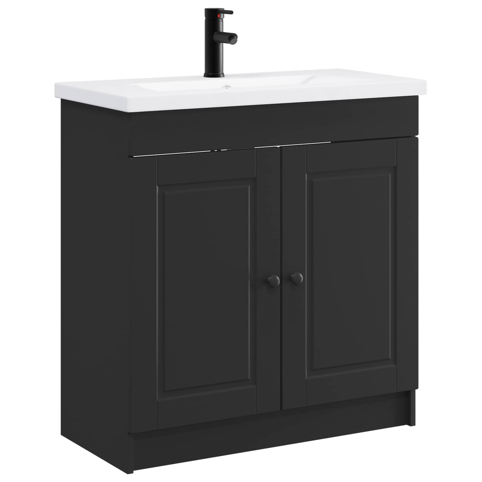 Set namještaja za kupaonicu Crna 56 x 37,5 x 81 cm