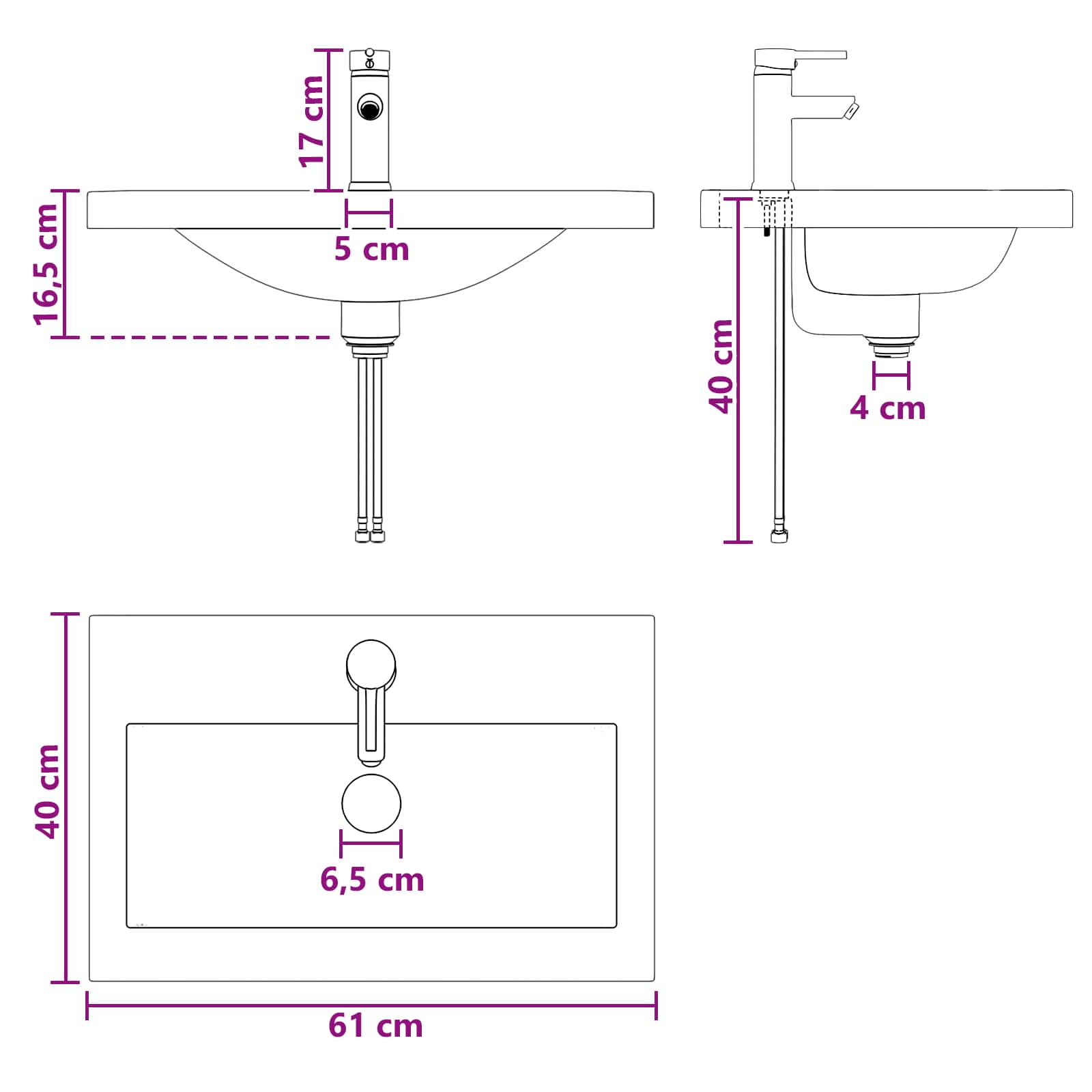 Set namještaja za kupaonicu Betonska siva 56 x 37,5 x 81 cm