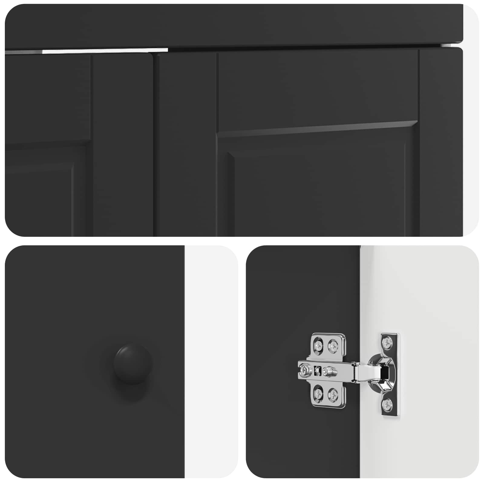 Set namještaja za kupaonicu Crna 78,5 x 37,5 x 81 cm