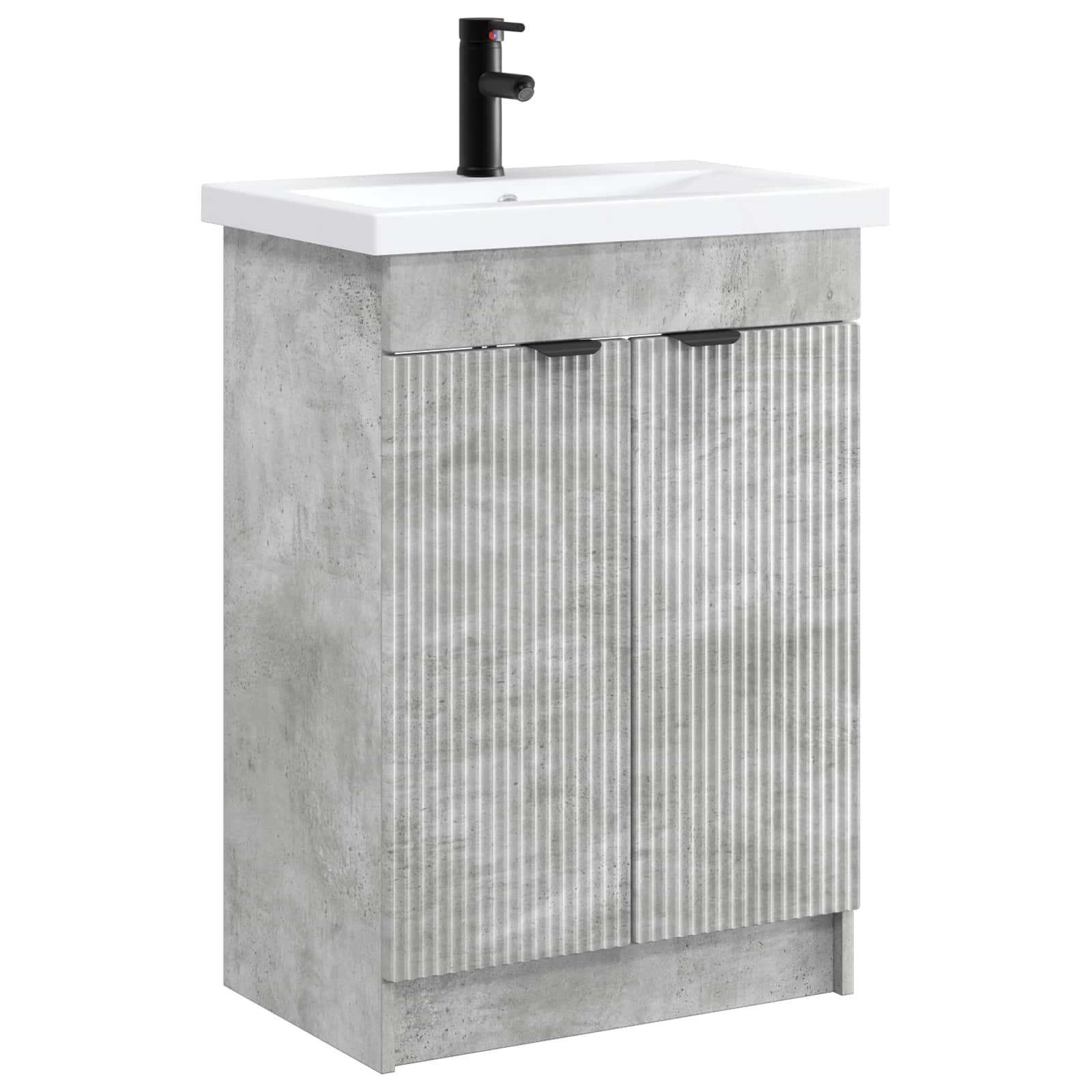 Set namještaja za kupaonicu Betonska siva 56 x 37,5 x 81 cm