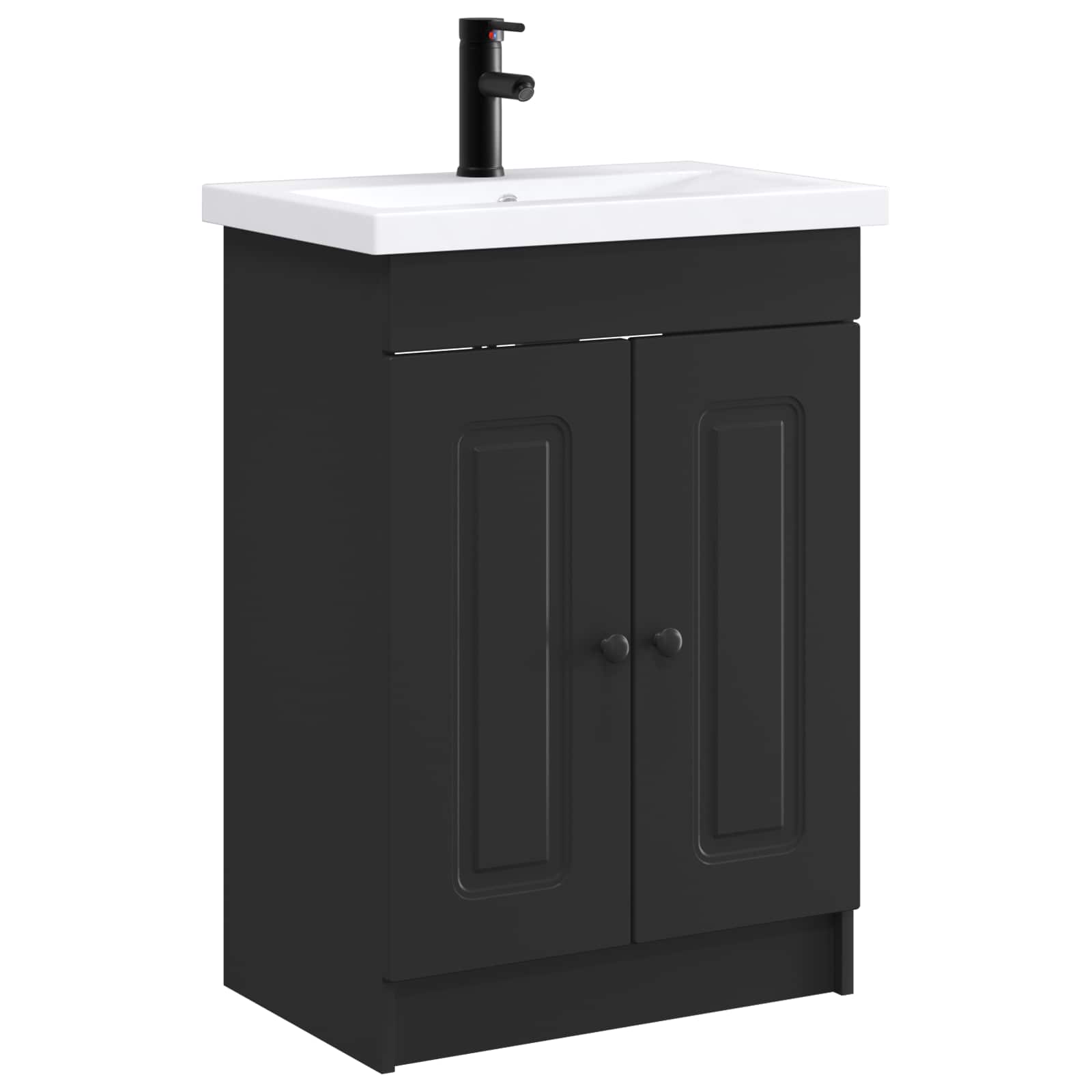 Set namještaja za kupaonicu Crna 56 x 37,5 x 81 cm