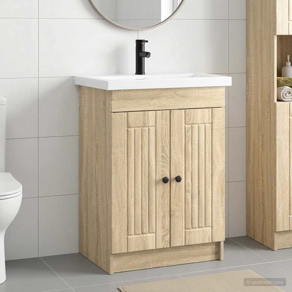 Set namještaja za kupaonicu Hrast sonoma 78,5 x 37,5 x 81 cm