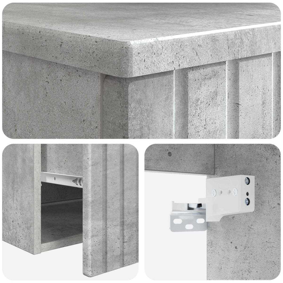 Set namještaja za kupaonicu Betonska siva Konstruirano drvo 59 x 44,5 x 50 cm
