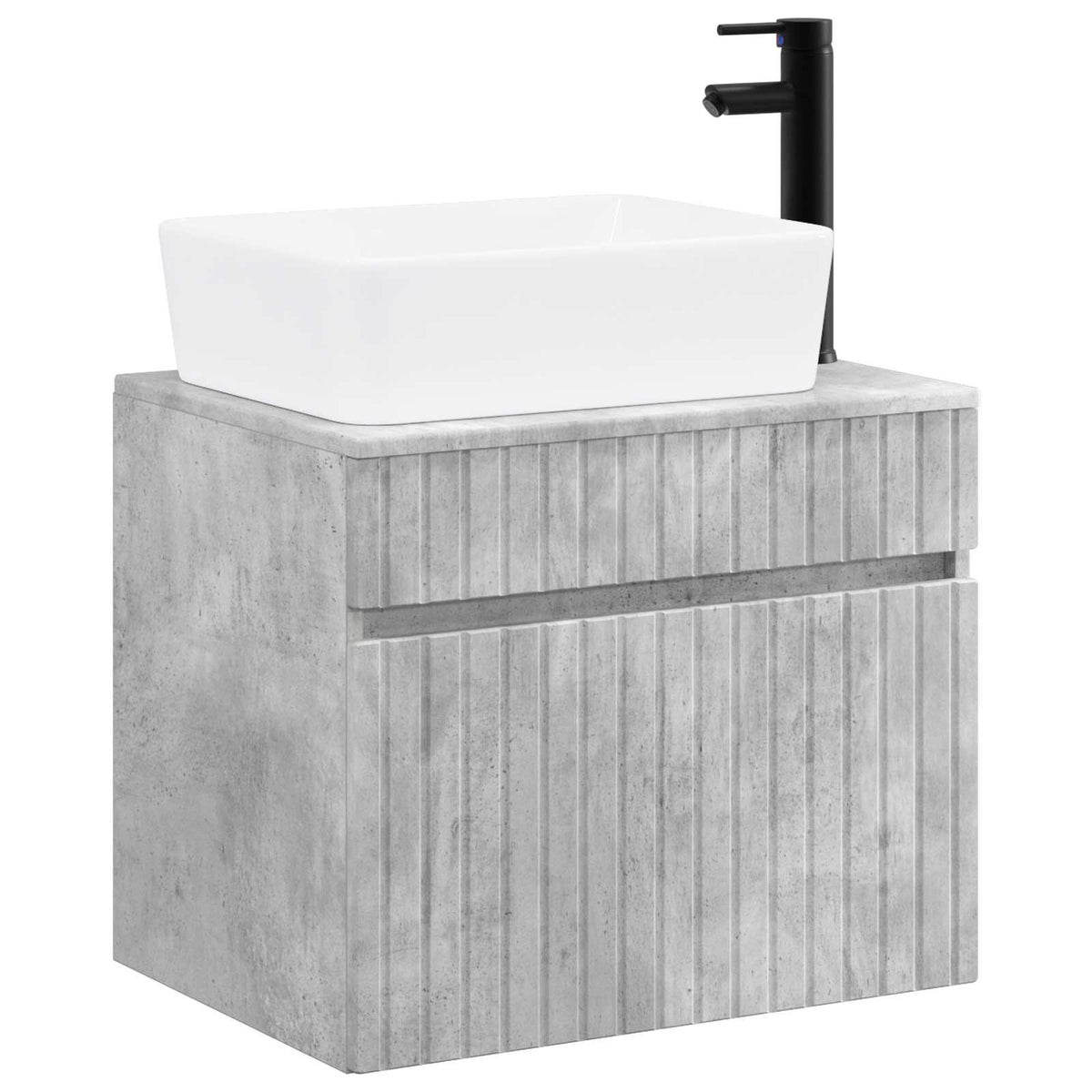Set namještaja za kupaonicu Betonska siva Konstruirano drvo 59 x 44,5 x 50 cm