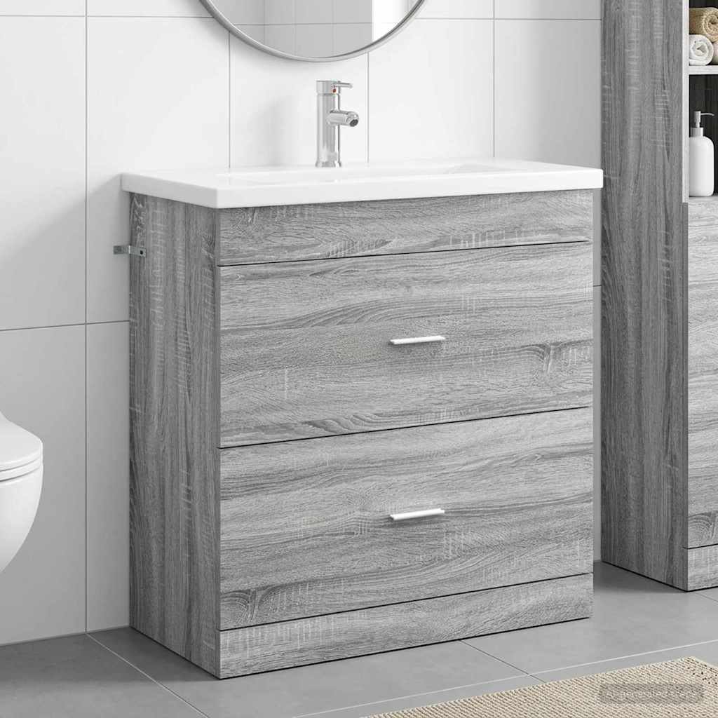 Set namještaja za kupaonicu Siva Sonoma 81 x 40 x 84,5 cm