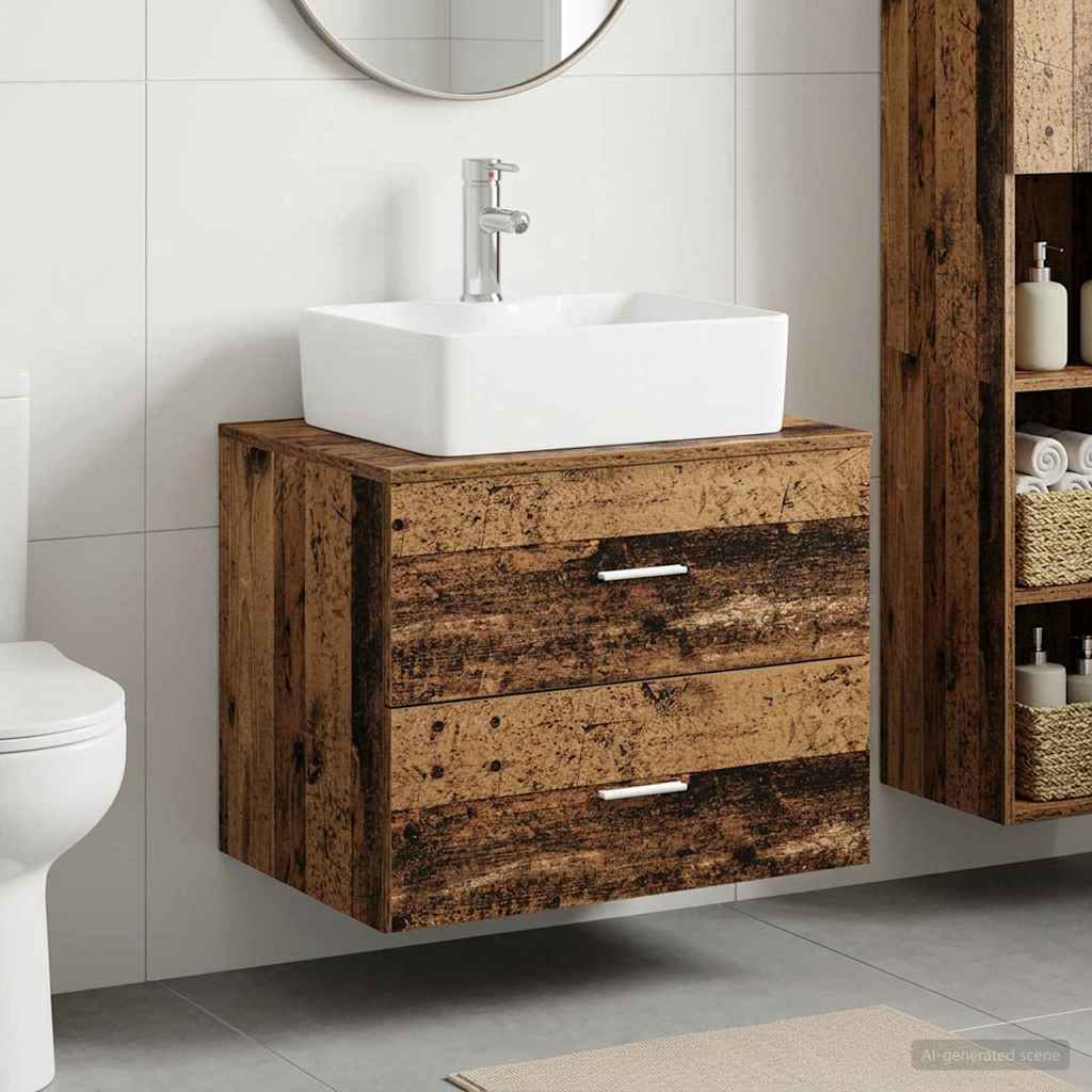 Set namještaja za kupaonicu Staro drvo Konstruirano drvo Smeđa 62.5 x 44.5 x 50 cm