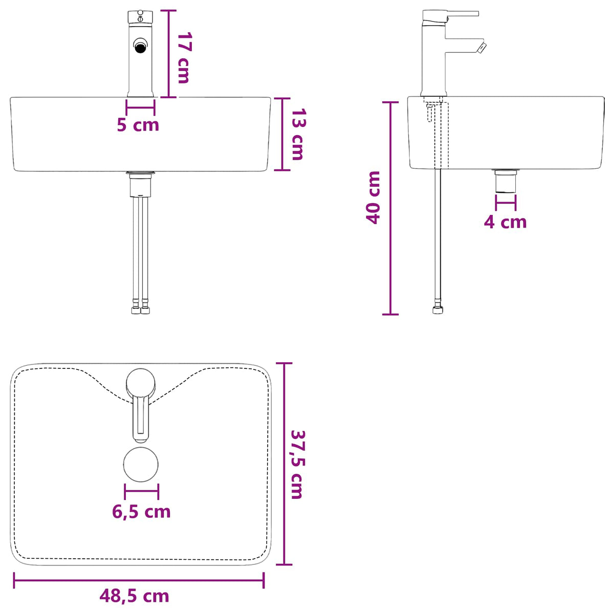 Set namještaja za kupaonicu Staro drvo Konstruirano drvo Smeđa 62.5 x 44.5 x 50 cm