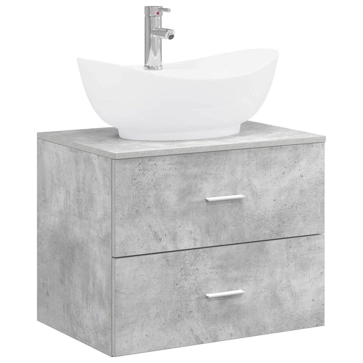 Set namještaja za kupaonicu Betonska siva Konstruirano drvo 62.5 x 44.5 x 50 cm