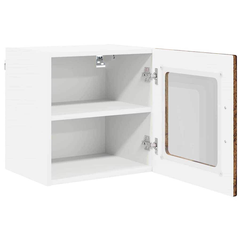 Zidni stakleni ormarić 2 pcs Staro drvo 40 x 31 x 40 cm