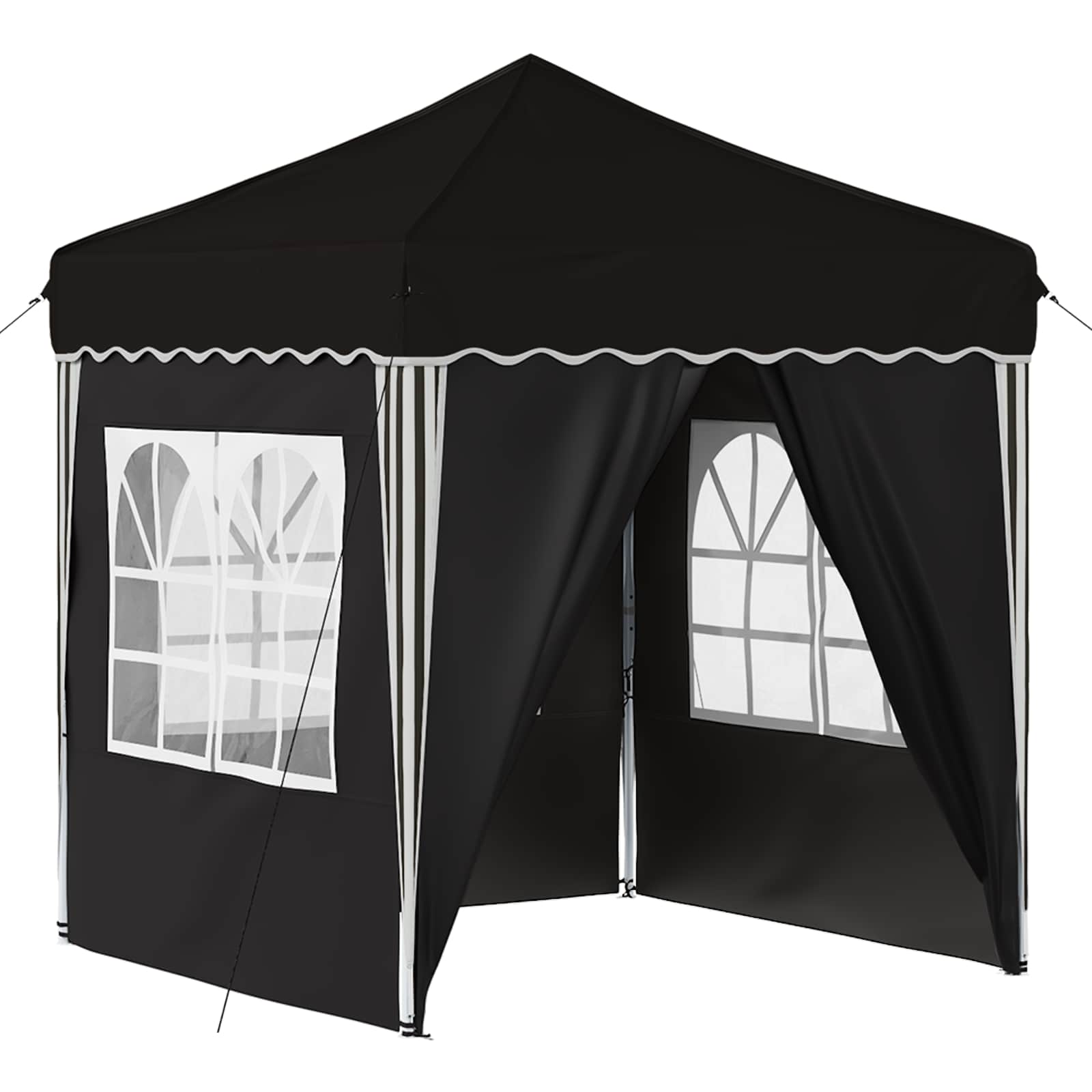 Rastezljivi šator za zabave 195 x 195 x 245 cm Crna