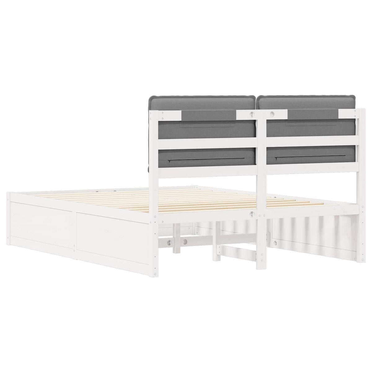 Krevetni okvir s tapiciranim uzglavljem Svijetlo siva Svjetlosiva 140 x 190 cm