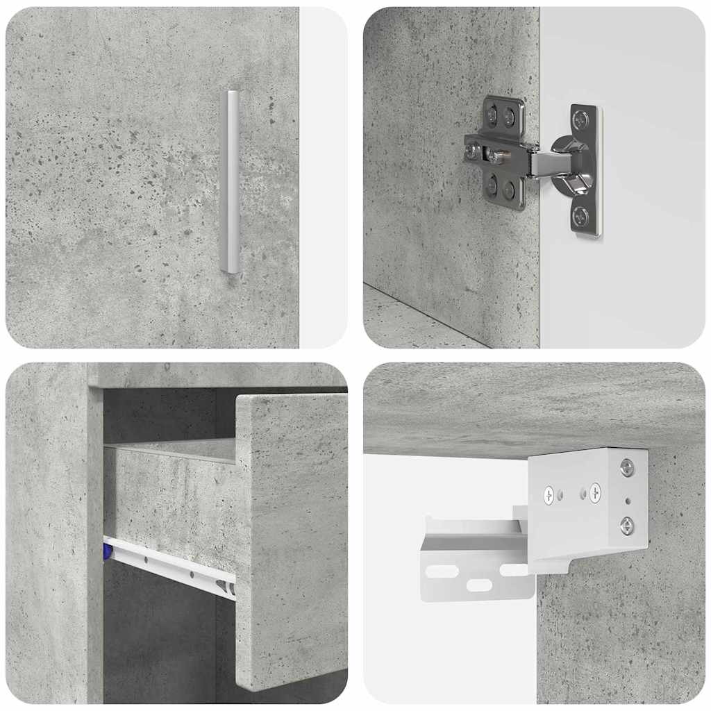 Set namještaja za kupaonicu TULUM 5 pcs Betonski sivi