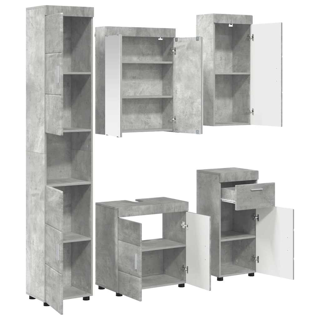 Set namještaja za kupaonicu TULUM 5 pcs Betonski sivi