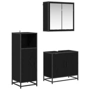 Set namještaja za kupaonicu 3 kom. Crni hrast 60 x 33 x 60 cm