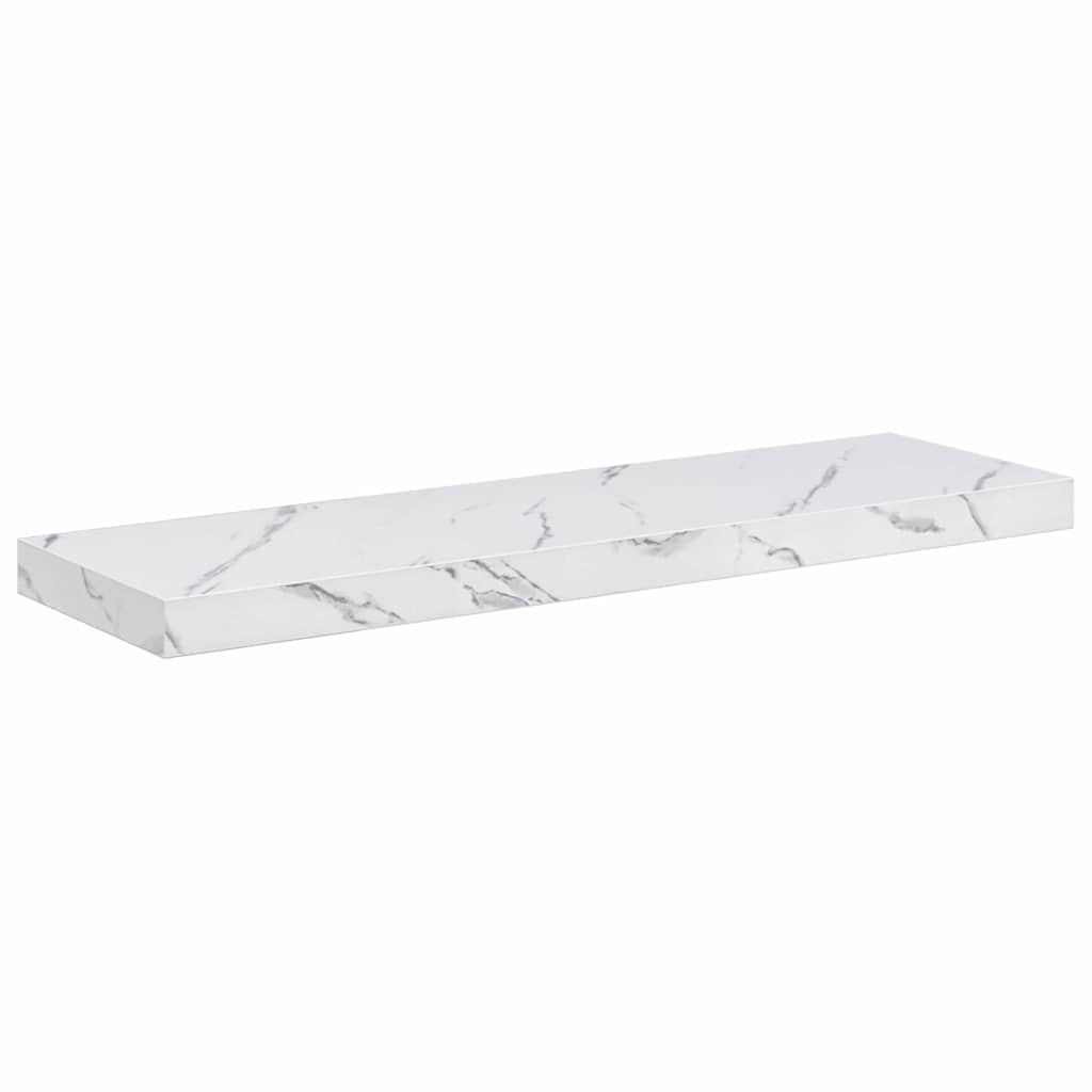 Polica na zidu Zidne 4 pcs Bijeli mramor 80 x 23,5 x 4 cm