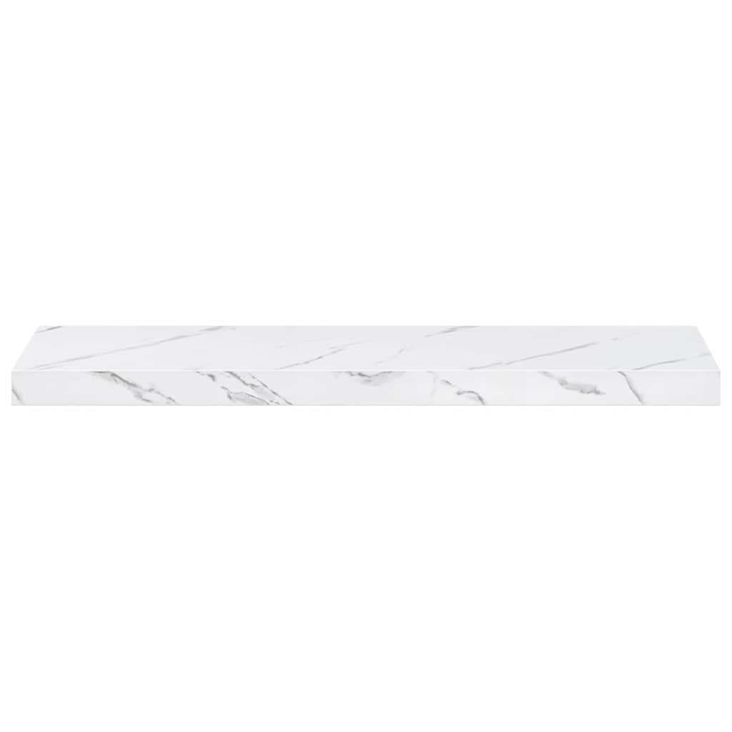 Polica na zidu Zidne 4 pcs Bijeli mramor 80 x 23,5 x 4 cm