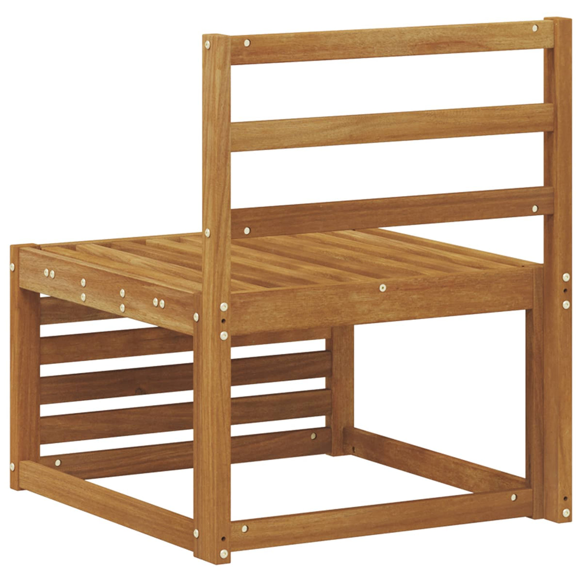 Srednja sofa za van Čvrsto drvo akacije Prirodna Smeđa 59 x 63 x 73 cm