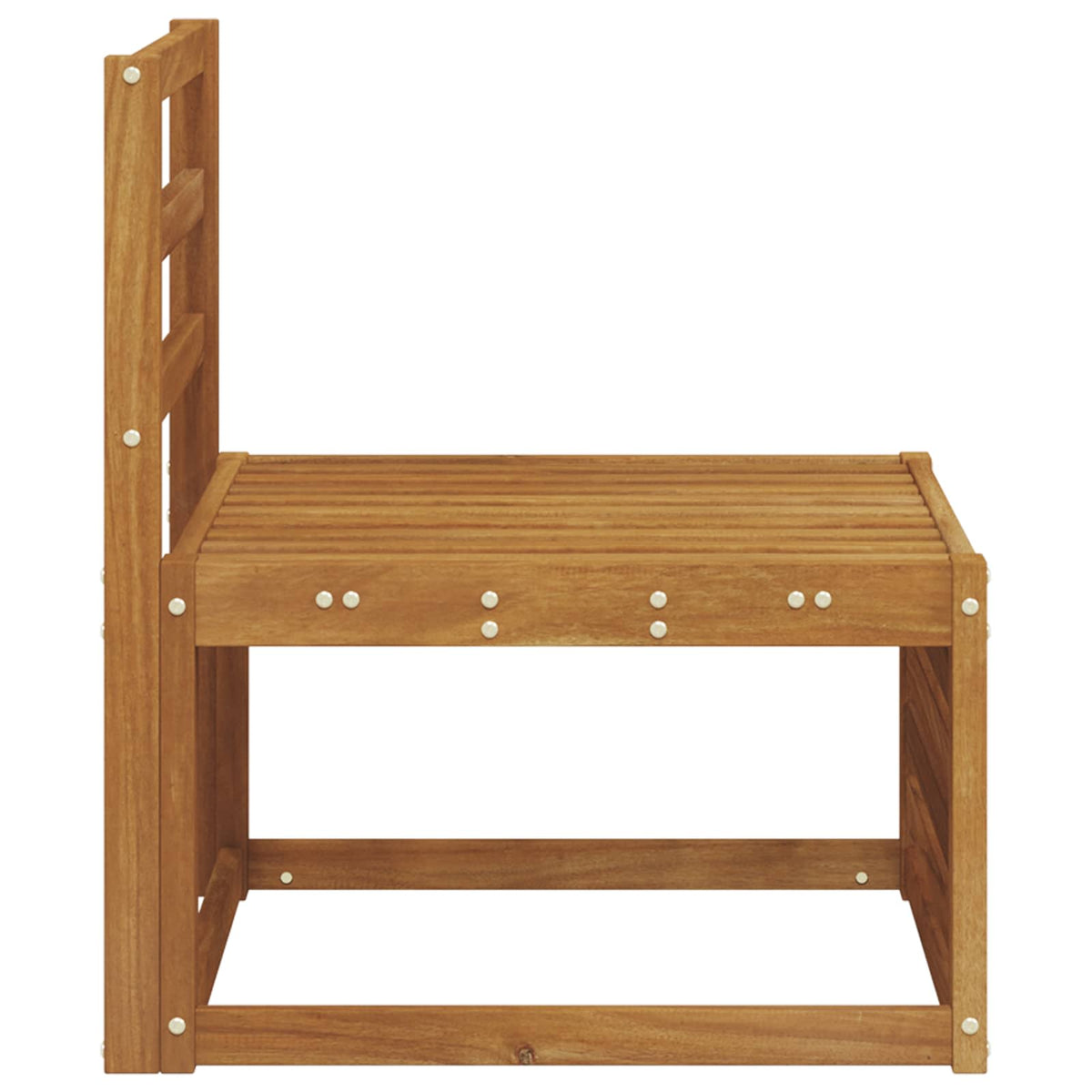 Srednja sofa za van Čvrsto drvo akacije Prirodna Smeđa 59 x 63 x 73 cm