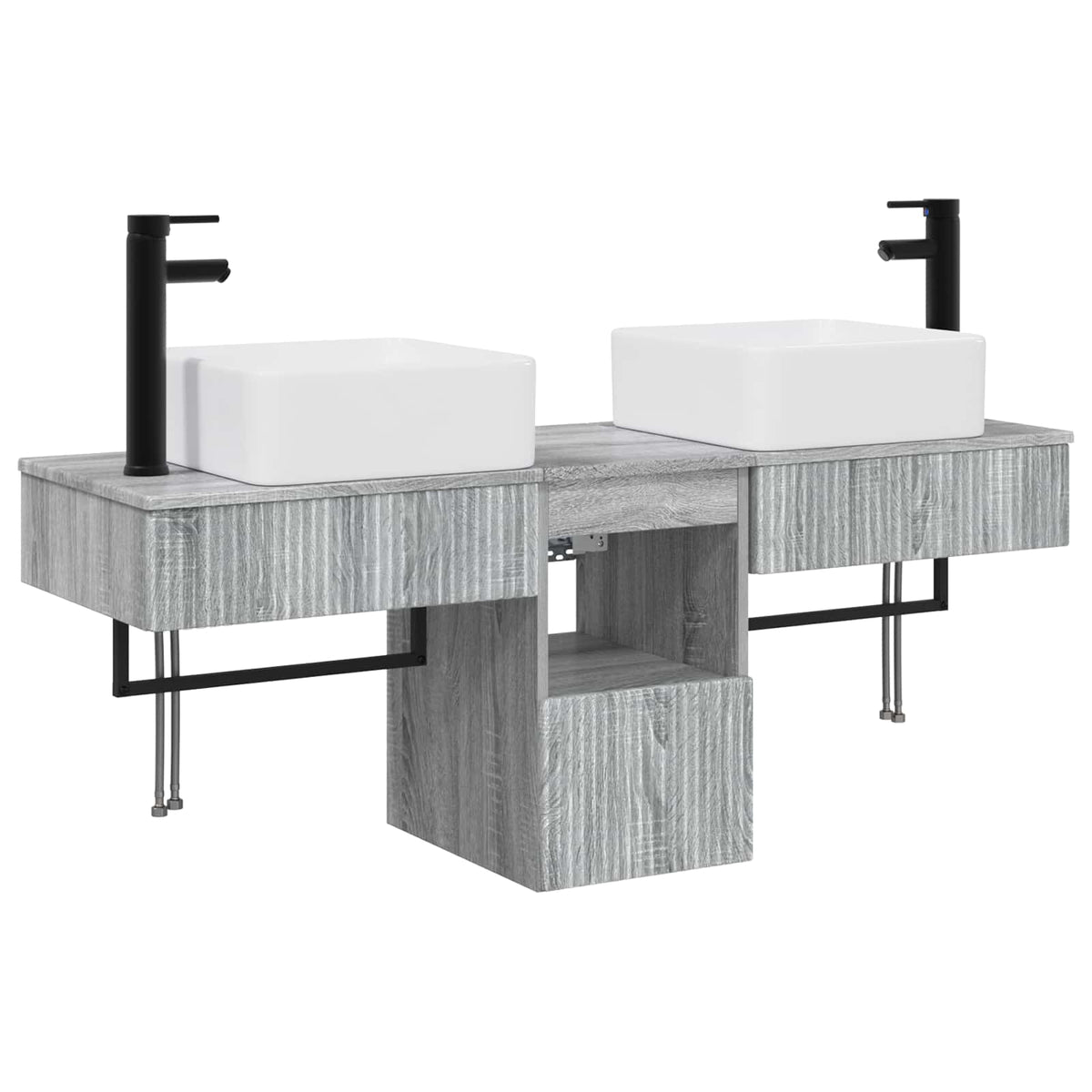 Set namještaja za kupaonicu 3 kom. Siva Sonoma 50 x 41 x 56 cm