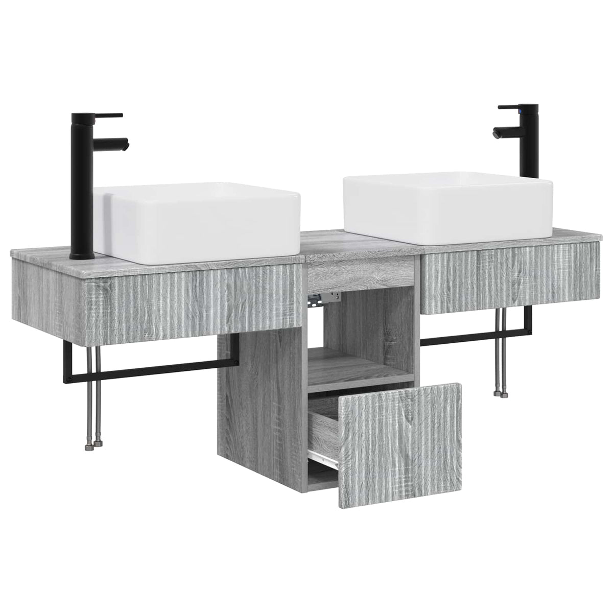 Set namještaja za kupaonicu 3 kom. Siva Sonoma 50 x 41 x 56 cm
