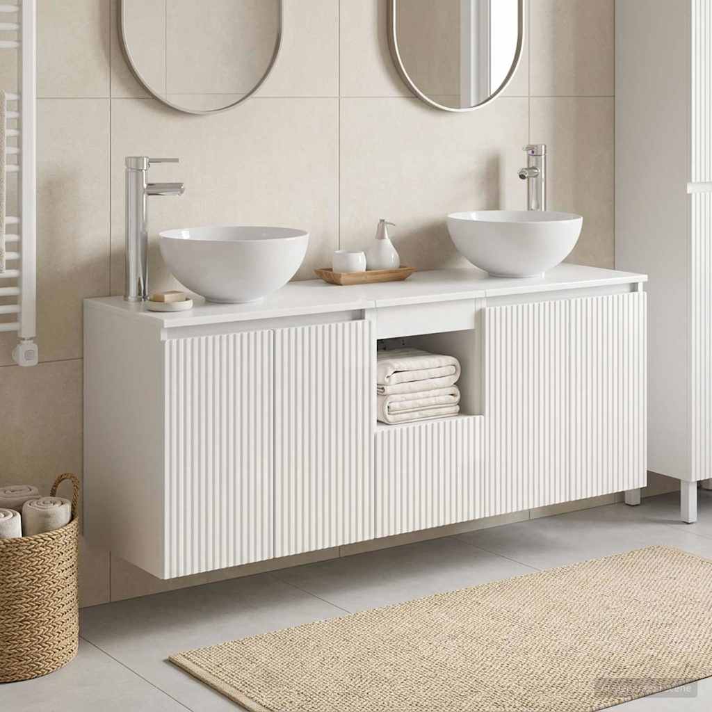 Set ormarića za kupaonicu 3 kom. Bijela visokog sjaja 49,5 x 35 x 63 cm