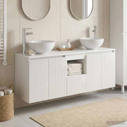 Set ormarića za kupaonicu 3 kom. Bijela visokog sjaja 49,5 x 35 x 63 cm