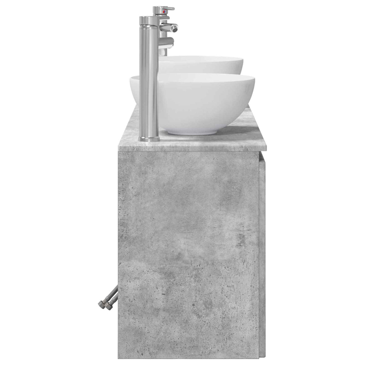 Set ormarića za kupaonicu 3 kom. Betonska siva 129 x 41 x 80 cm