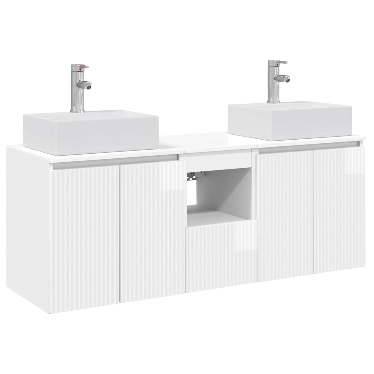 Set ormarića za kupaonicu 3 kom. Bijela visokog sjaja 49,5 x 41 x 62,5 cm