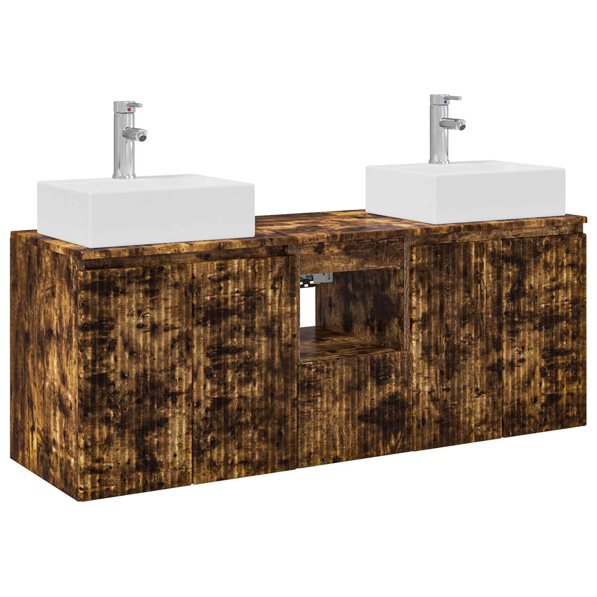 Set ormarića za kupaonicu 3 kom. Dimljeni hrast Smeđa 49,5 x 41 x 62,5 cm