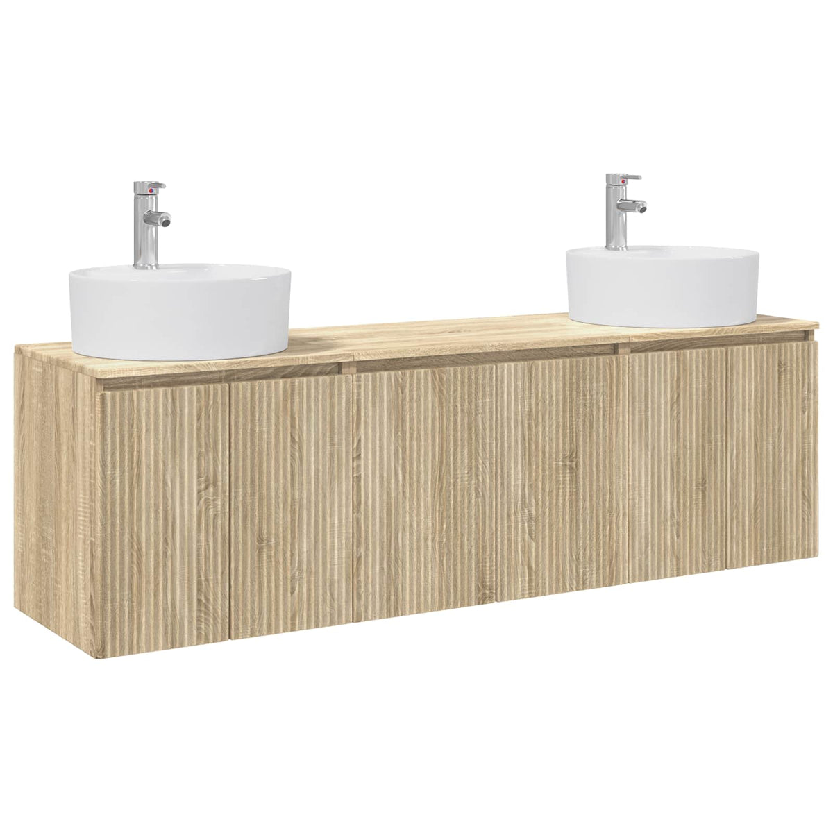 Set ormarića za kupaonicu 3 kom. Hrast sonoma Smeđa 49,5 x 44,5 x 65 cm