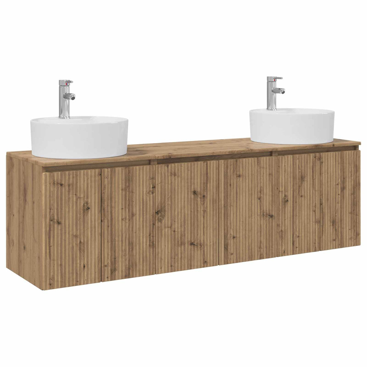 Set ormarića za kupaonicu 3 kom. Hrast artisan Smeđa 49,5 x 44,5 x 65 cm
