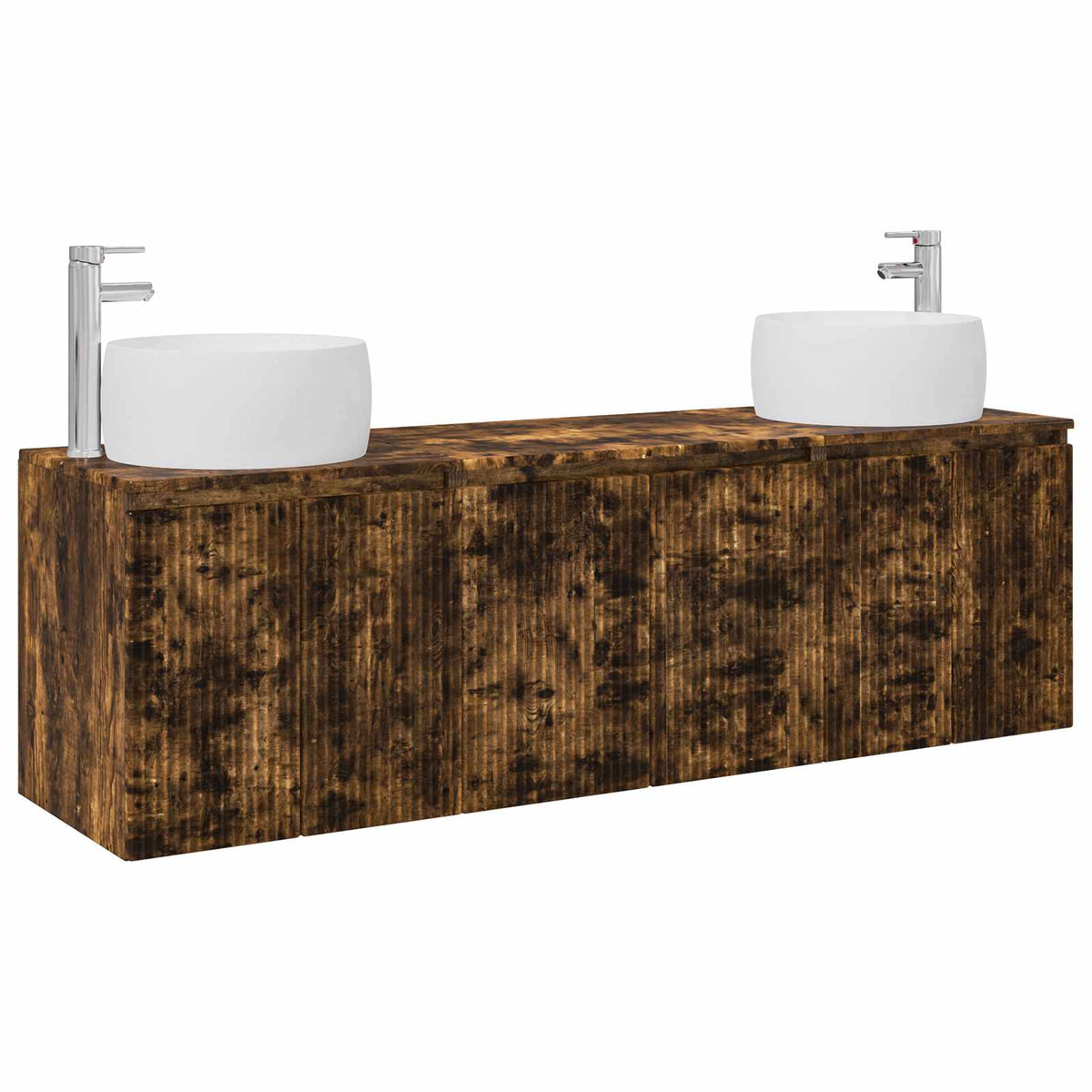Set ormarića za kupaonicu 3 kom. Dimljeni hrast Smeđa 49,5 x 44,5 x 66 cm