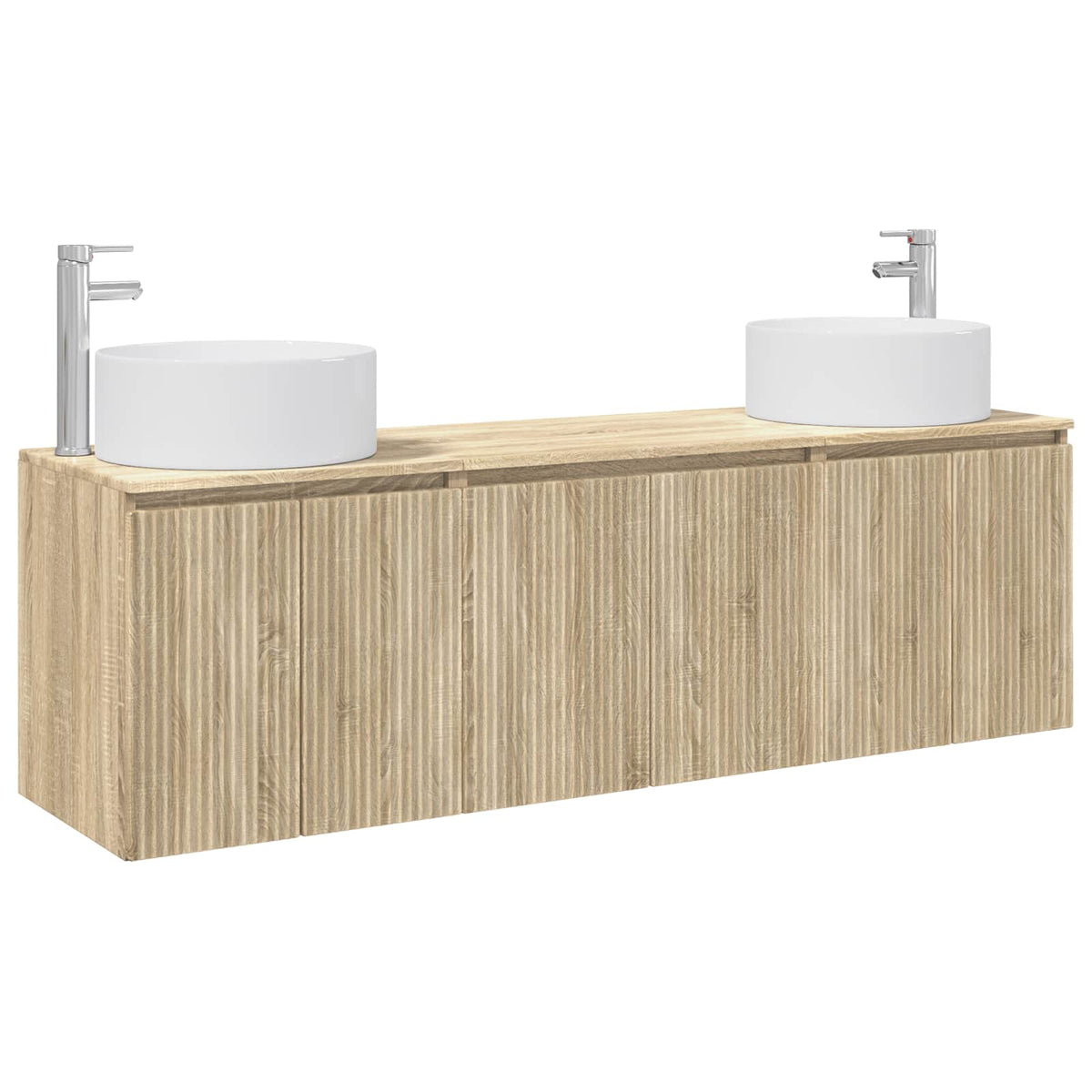Set ormarića za kupaonicu 3 kom. Hrast sonoma Smeđa 49,5 x 44,5 x 65,5 cm