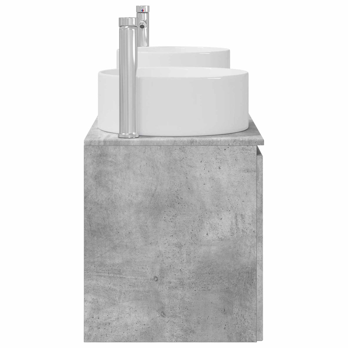 Set ormarića za kupaonicu 3 kom. Betonska siva 49,5 x 44,5 x 65,5 cm