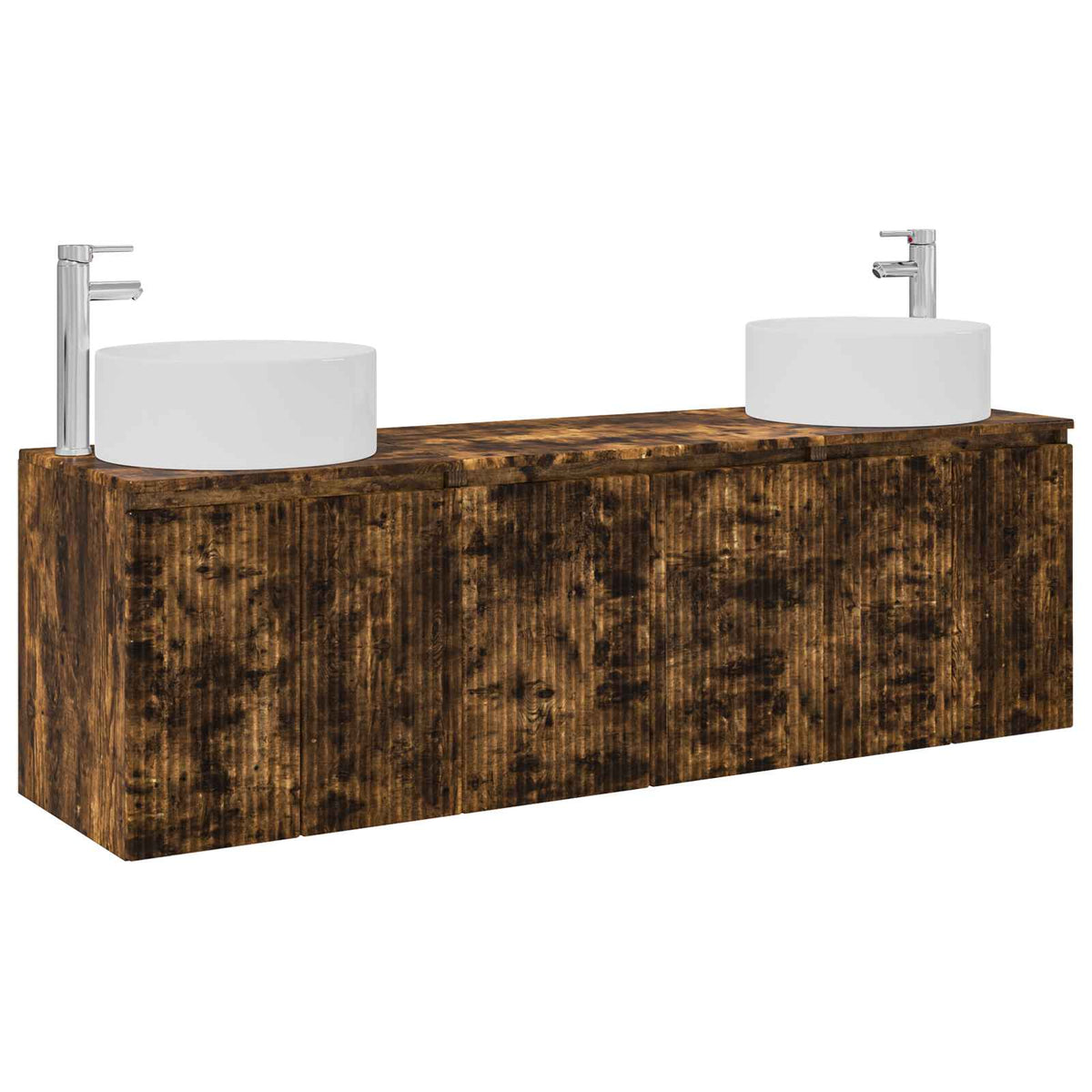 Set ormarića za kupaonicu 3 kom. Dimljeni hrast Smeđa 49,5 x 44,5 x 65,5 cm