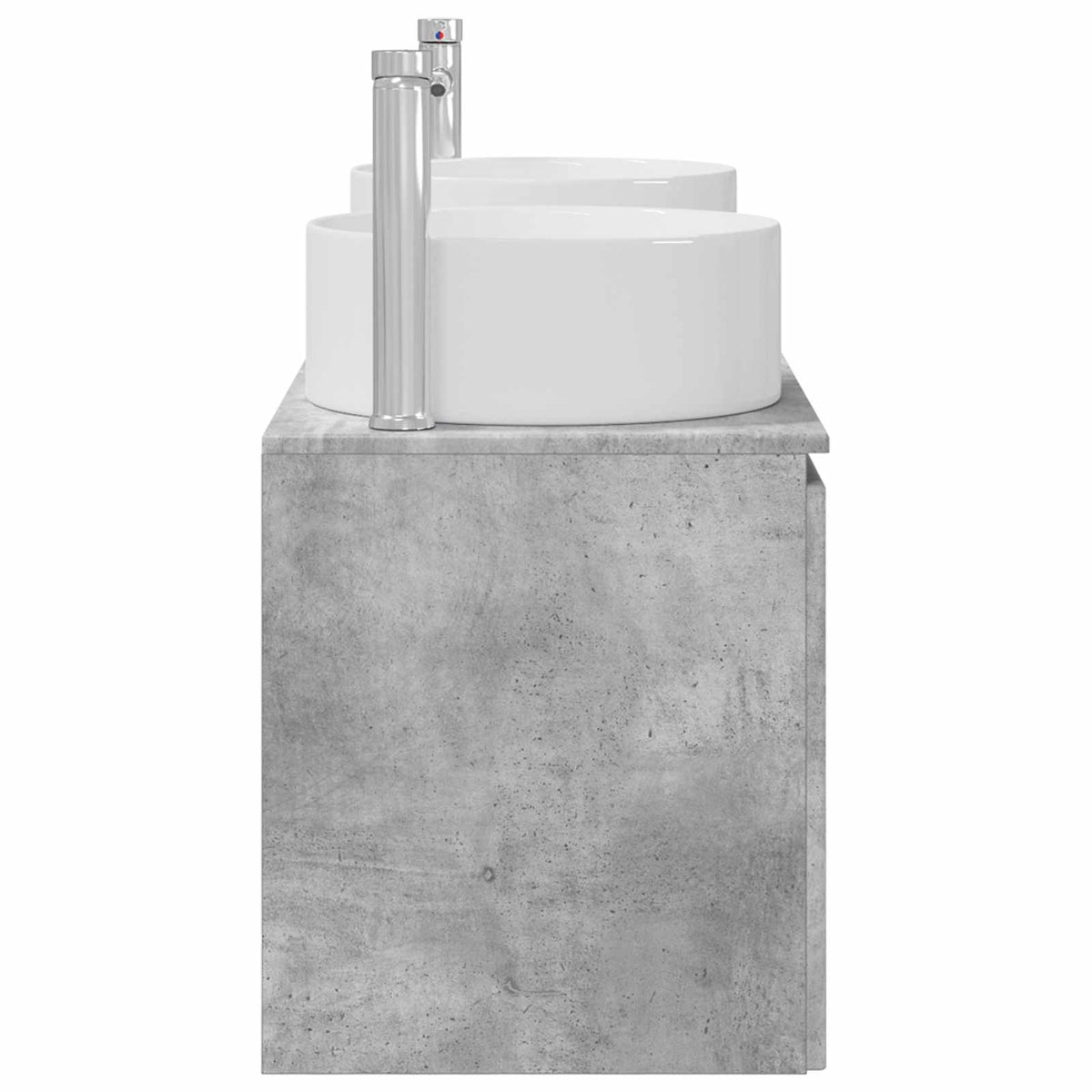 Set ormarića za kupaonicu 3 kom. Betonska siva 49,5 x 44,5 x 65,5 cm