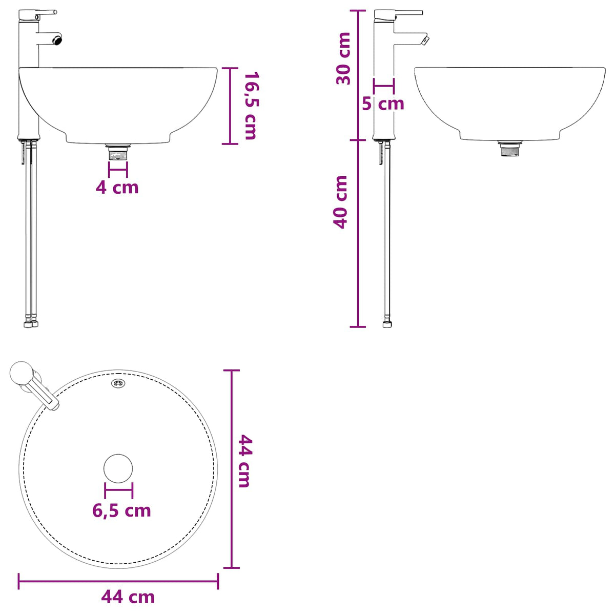 Set ormarića za kupaonicu 3 kom. Betonska siva 49 x 44,5 x 66,5 cm