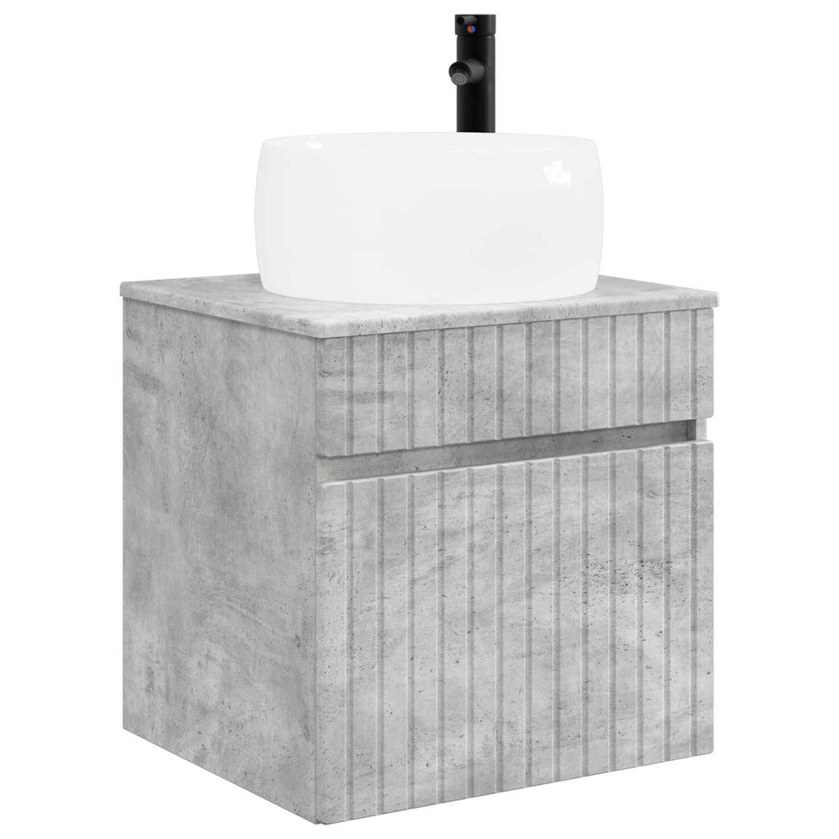 Set ormarića za kupaonicu 3 kom. Betonska siva 49 x 44,5 x 66 cm
