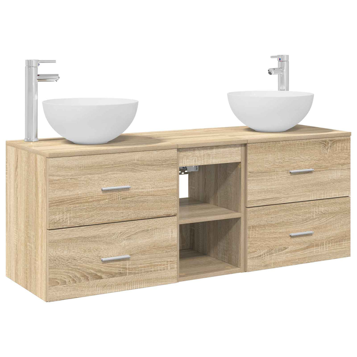 Set ormarića za kupaonicu 3 kom. Hrast sonoma Smeđa 49,5 x 41 x 64,5 cm