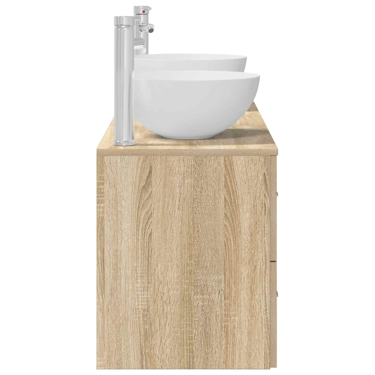 Set ormarića za kupaonicu 3 kom. Hrast sonoma Smeđa 49,5 x 41 x 64,5 cm
